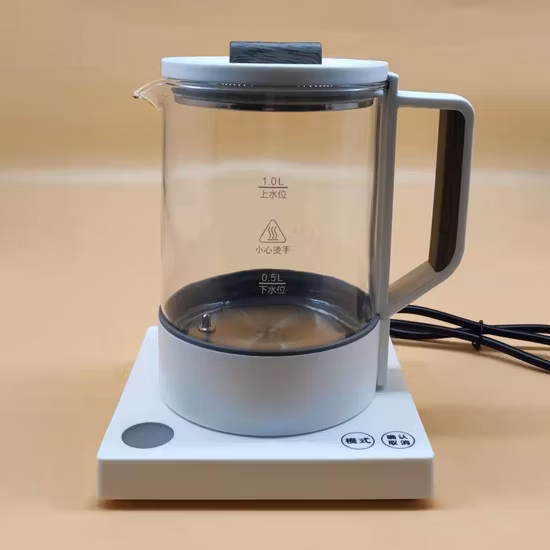 Chaleira de vidro digital inteligente eletrônica de estilo de vida boutique de tamanho mini 1.0L